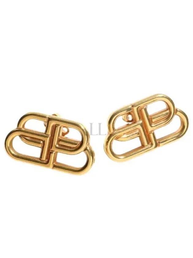 BB Logo Stud Earrings Gold - BALENCIAGA - BALAAN 2