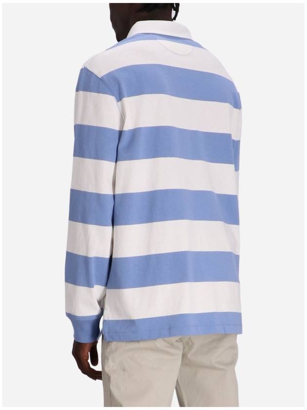 Striped Long Sleeve PK Shirt Blue - POLO RALPH LAUREN - BALAAN 4