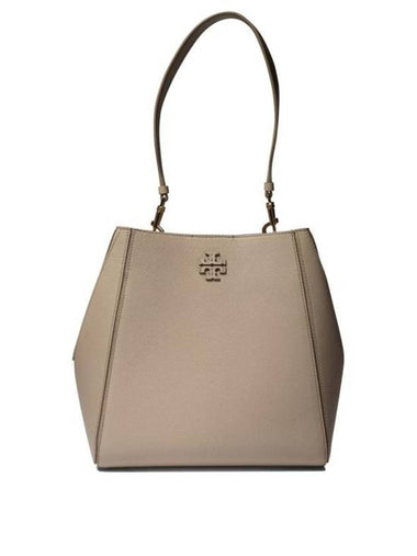 Logo Leather Bucket Bag Fresh Clay - TORY BURCH - BALAAN 1