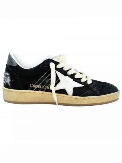 Men's Ballstar Suede Low Top Sneakers Black - GOLDEN GOOSE - BALAAN 2