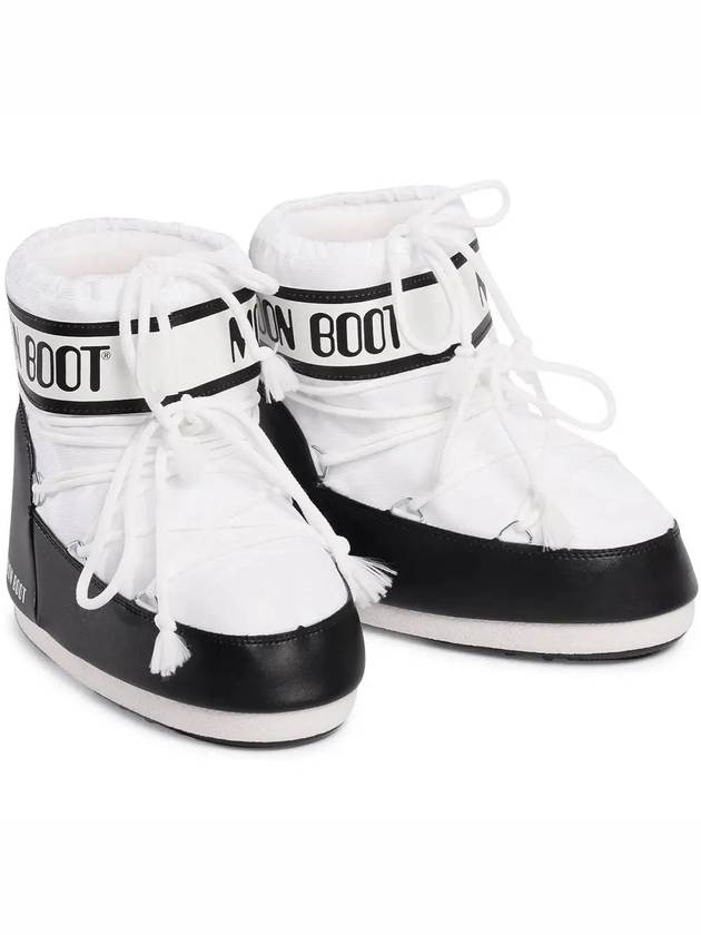 Icon Low Nylon Winter Boots Black White - MOON BOOT - BALAAN 2