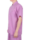 Poplin Pajamas Organic Cotton Short Sleeve Shirt Pink - TEKLA - 4