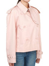 Cotton Gabardine Cropped Trench Coat Pink - BURBERRY - BALAAN 7