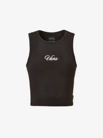 Small Staple Fitted Crop Tank Top Black - VANS - BALAAN 1