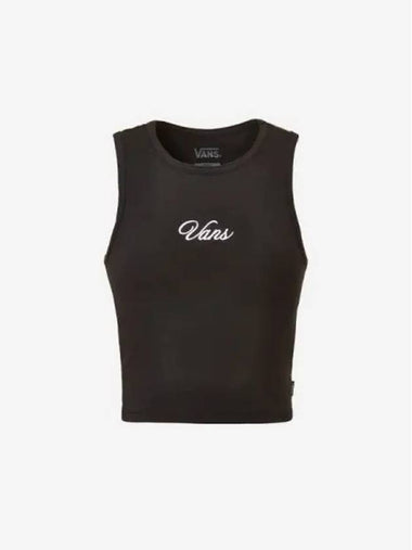 Small Staple Fitted Crop Tank Top Black - VANS - BALAAN 1