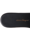 Gancini Leather Slippers Black - SALVATORE FERRAGAMO - BALAAN 9