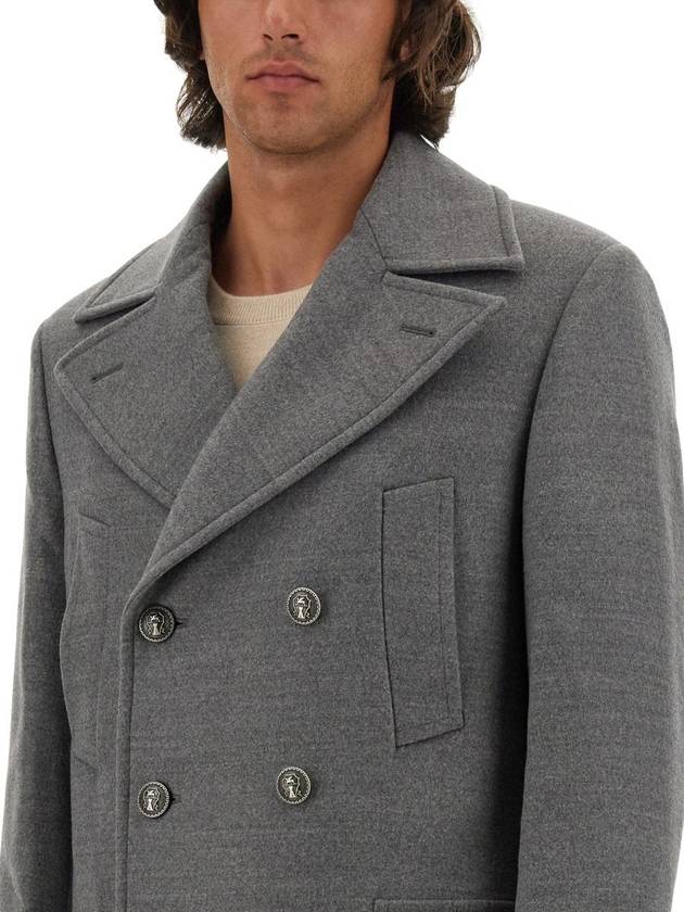 Brunello Cucinelli Double-Breasted Coat - BRUNELLO CUCINELLI - BALAAN 4