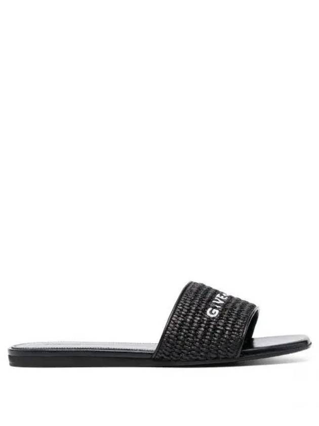 4G Raffia Slippers Black - GIVENCHY - BALAAN 2