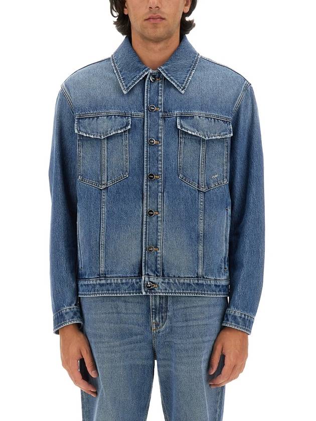 24SS Jacket FW1027AS02F0RBB BLUE DENIM - FENDI - BALAAN 2