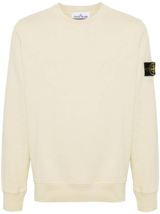 Wappen Patch Garment Dyed Sweatshirt Yellow - STONE ISLAND - BALAAN 2