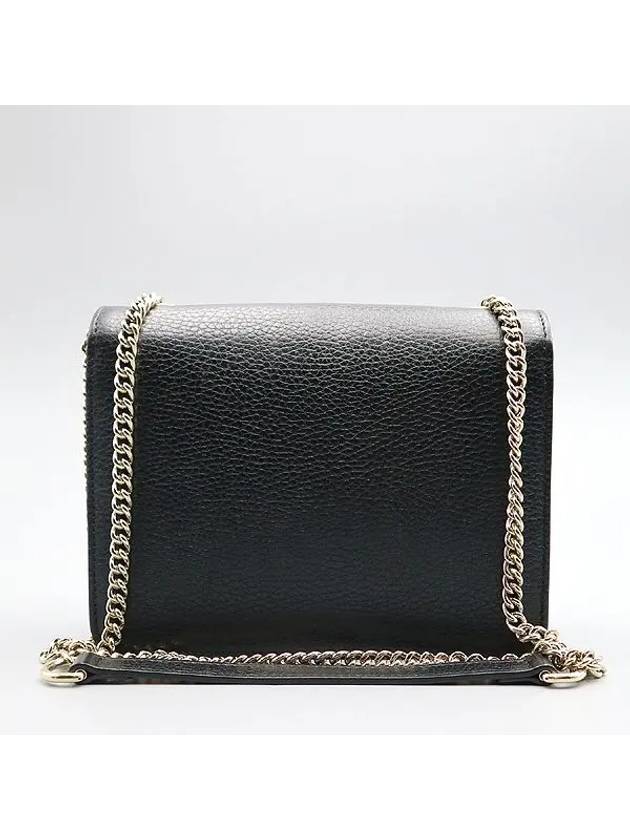 510304 GG logo black interlocking chain shoulder and crossbag - GUCCI - BALAAN 5