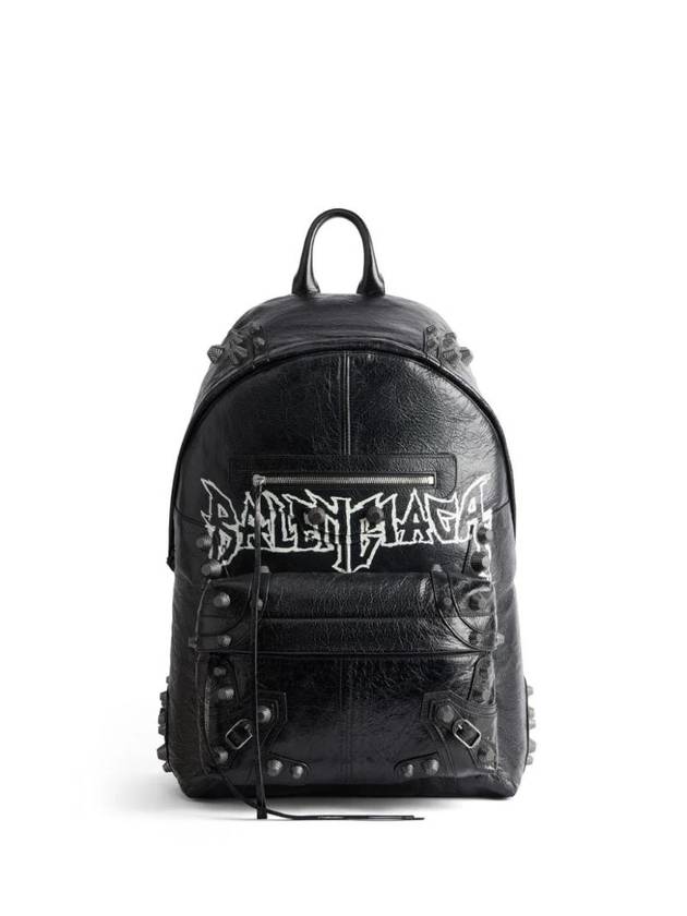 Le Cagole Leather Backpack Black - BALENCIAGA - BALAAN 1