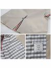 Waterproof Cotton Twill Striped Armband Cropped Car Coat Khaki - THOM BROWNE - BALAAN.