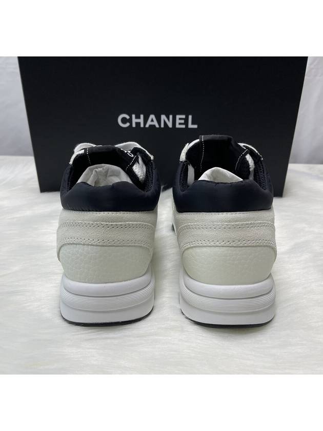 CC Logo Suede Tennis Low Top Sneakers Black - CHANEL - BALAAN 5