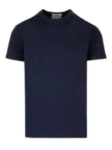 Black Untitled Studded Men s T Shirt MG08X959 598 - VALENTINO - BALAAN 1