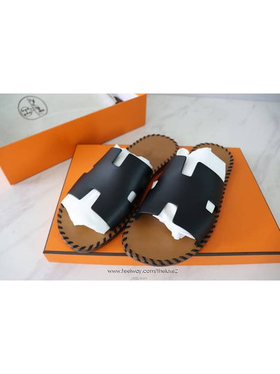 Izmir Slippers Black - HERMES - BALAAN 2