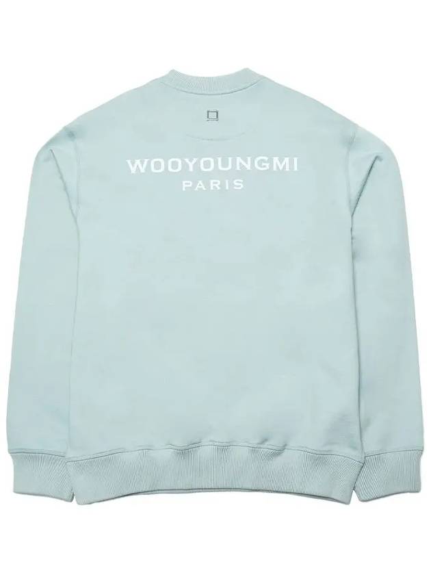 Men's Back Logo Printing Crew Neck Sweatshirt Sweatshirt Mint W233TS27717M - WOOYOUNGMI - BALAAN 2