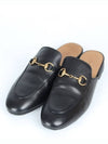 King s Horsebit Leather Slippers Black 36 5 235 - GUCCI - BALAAN 1