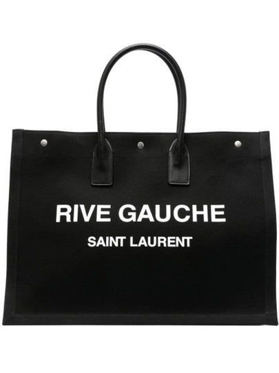 Rive Gauche Lino Legend Large Tote Bag Black - SAINT LAURENT - BALAAN 2