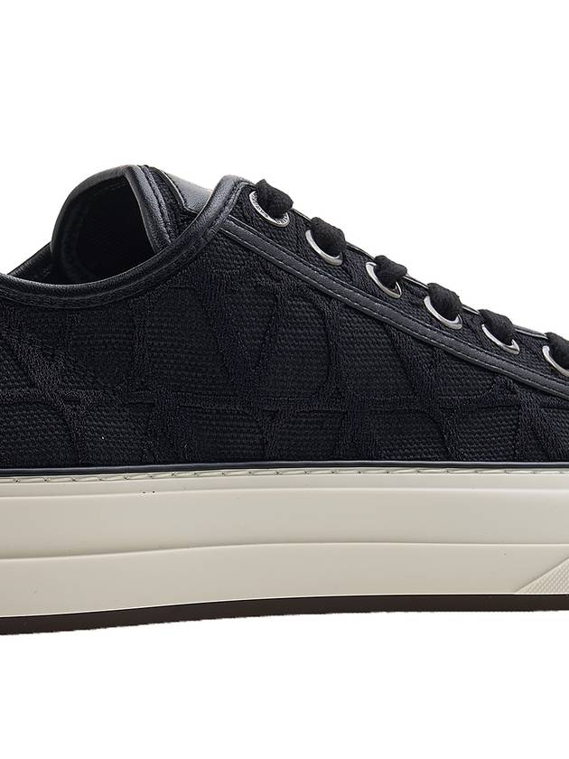 Toile Iconographe Low Top Sneakers Black - VALENTINO - BALAAN 11