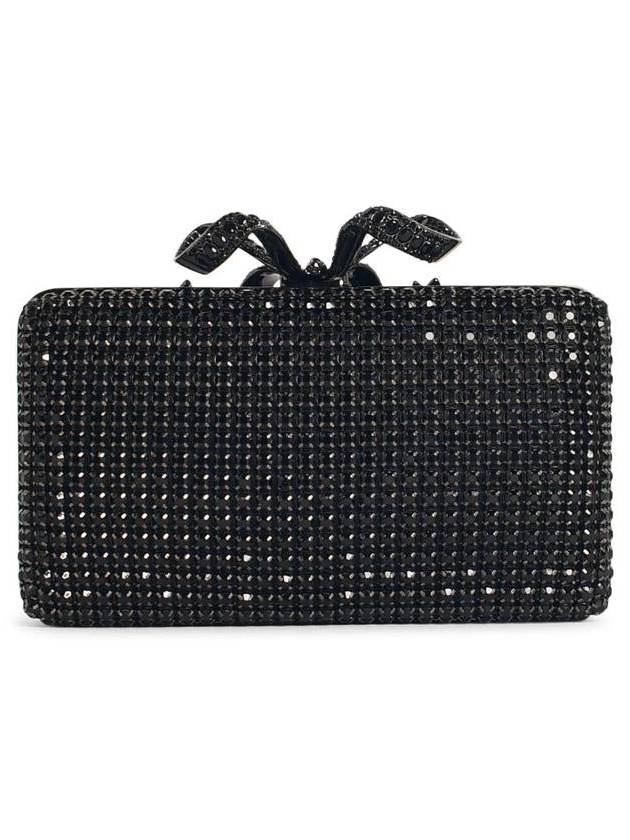 Self-Portrait 'Crystal Box' Black Polyester Clutch - SELF PORTRAIT - BALAAN 3