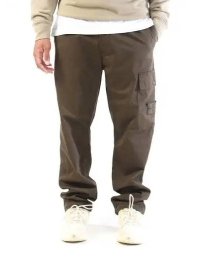 336F6 Ghost Stretch Cotton Wool Satin Cargo Straight Pants Green - STONE ISLAND - BALAAN 2