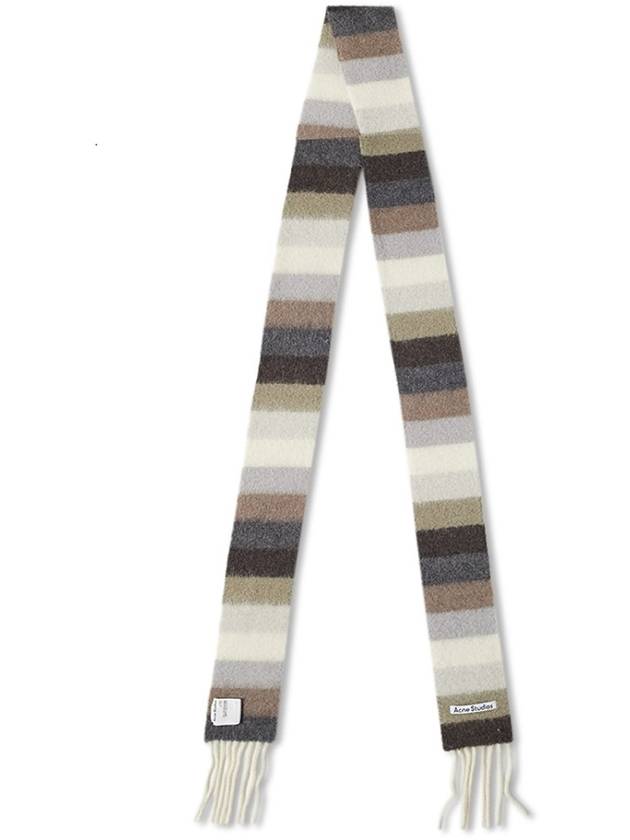 Women s Vesuvius Alpaca Blend Striped Muffler Green CA0292 - ACNE STUDIOS - BALAAN 2