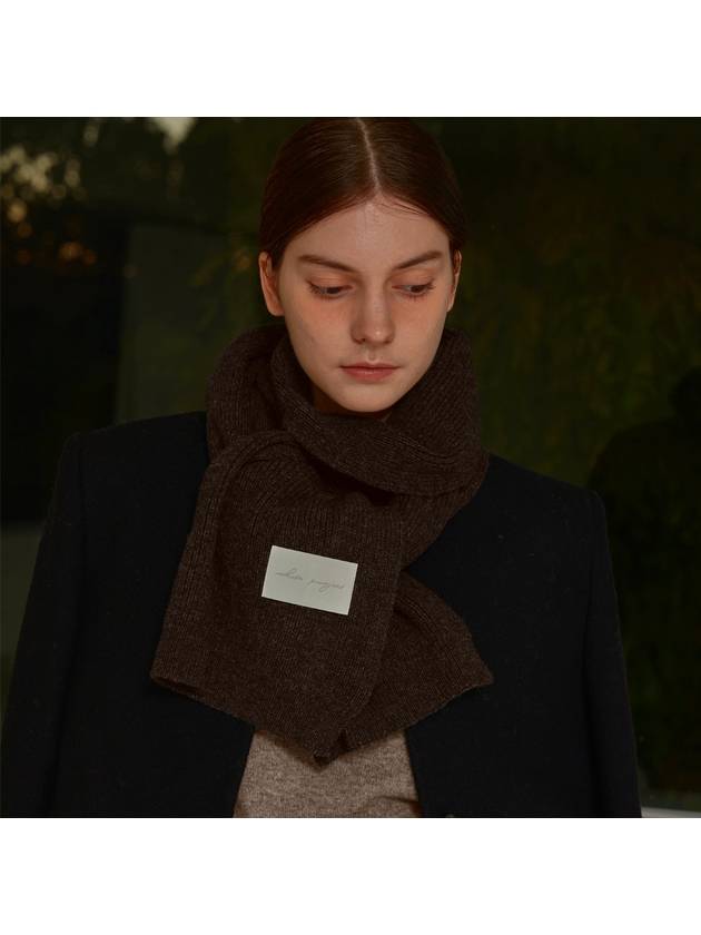 Wool Knit Muffler Brown - WHITE PROJECT - BALAAN 2