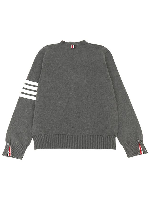 Milano Stitch 4-Bar Cardigan Medium Grey - THOM BROWNE - BALAAN 3