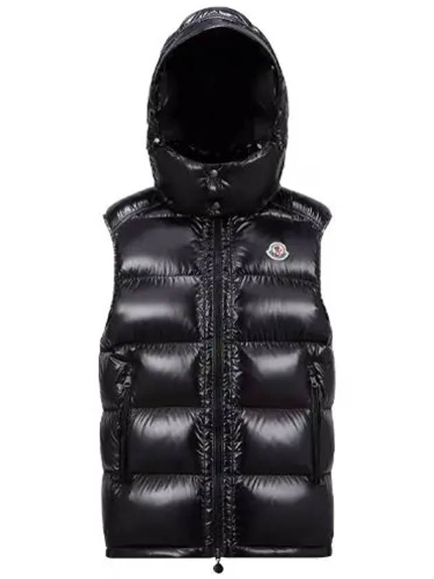 BORMES Down padded vest black men s 1A00116 68950 999 - MONCLER - BALAAN 1