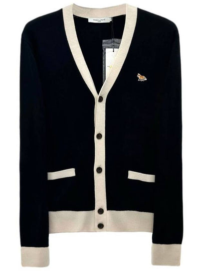 Baby Fox Bicolor Classic Cardigan Black - MAISON KITSUNE - BALAAN 2