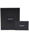 Textured Classic Leather Money Clip Half Wallet Black - SAINT LAURENT - BALAAN 10