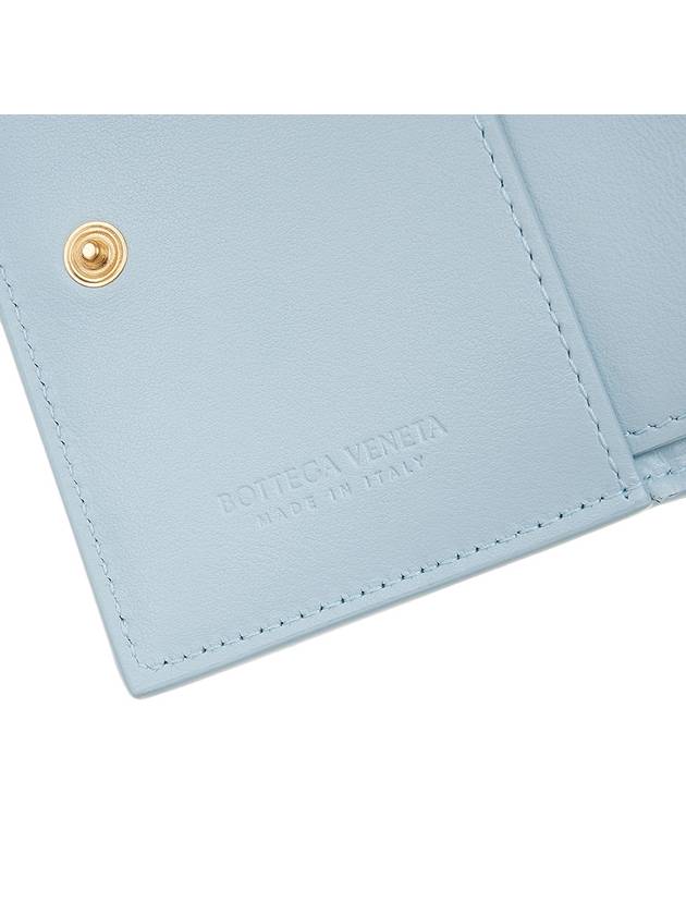 Cassette Bifold Small Bifold Wallet Light Blue - BOTTEGA VENETA - BALAAN 9