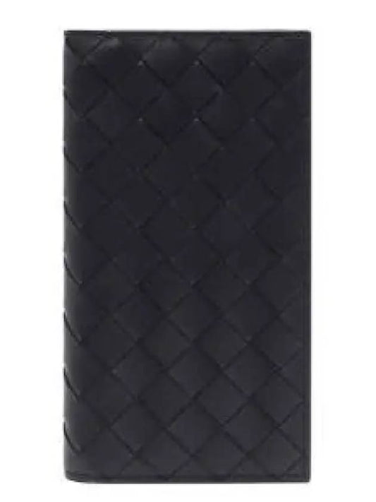 Intrecciato Leather Slim Long Wallet Black - BOTTEGA VENETA - BALAAN 2