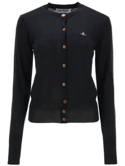 Logo Patch Cardigan Black - VIVIENNE WESTWOOD - BALAAN 2