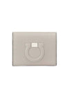 Gancini Logo Half Wallet Beige - SALVATORE FERRAGAMO - BALAAN 1