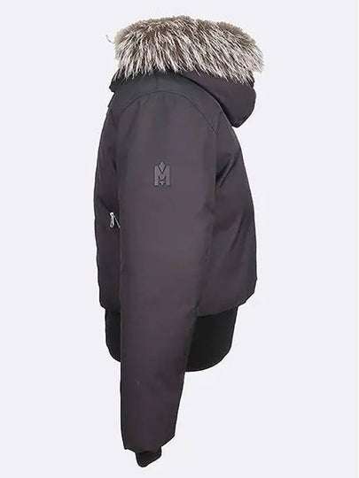 Black color CORY silver fox fur bomber women s padding M size - MACKAGE - BALAAN 2