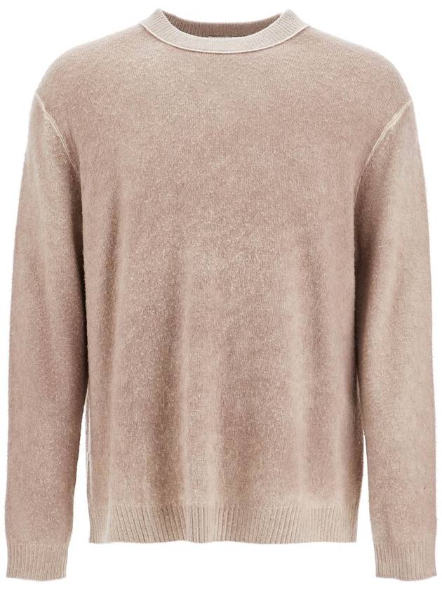 Print Crew Neck Knit Top Beige - ACNE STUDIOS - BALAAN 2