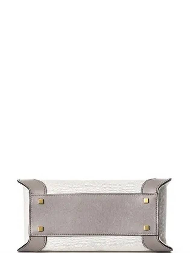 Signature V Logo Bicolor Tote Bag Grey - VALENTINO - BALAAN 5