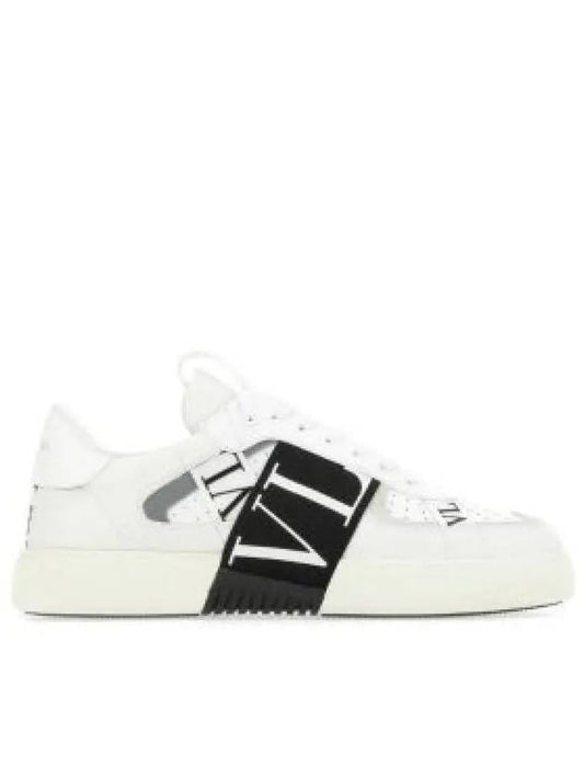 Logo Band VL7N Calfskin Low Top Sneakers Black White - VALENTINO - BALAAN 2