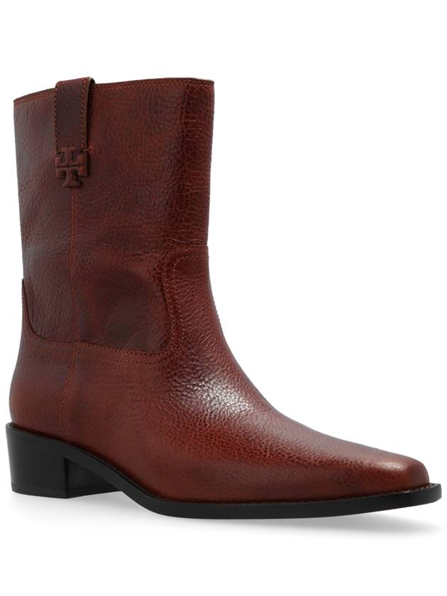 Tory Burch Leather Ankle Boots, Women's, Brown - TORY BURCH - BALAAN 4