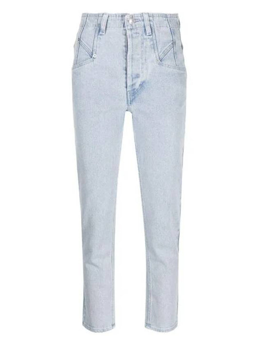 Niliane Slim Denim Jeans Light Blue - ISABEL MARANT - BALAAN 1