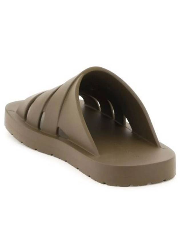 Flintston Intrecciato Matte Rubber Sandals Solid - BOTTEGA VENETA - BALAAN 3