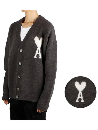 cardigan UKC025 KN0032 061 DARK GRAY - AMI - BALAAN 2