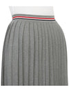 Cotton Stripe Pleated Skirt Grey - THOM BROWNE - BALAAN 10