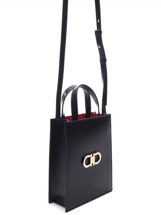 Mini Tote Bag Black - SALVATORE FERRAGAMO - BALAAN 4