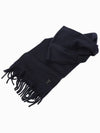 De Coeur Fringe Classic Wool Muffler Navy - AMI - BALAAN 3