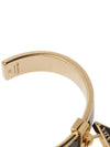 Triangle Logo Plaque Metal Bracelet Black Gold - PRADA - BALAAN 8