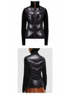 Logo patch knit down mix zip up black women s jacket 9B00041 M1241 999 TFS - MONCLER - BALAAN 4