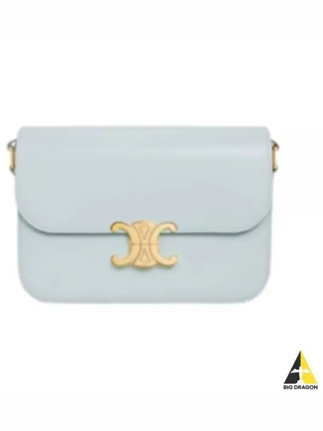 Classique Triomphe Shiny Calfskin Shoulder Bag Soft Blue - CELINE - BALAAN 2